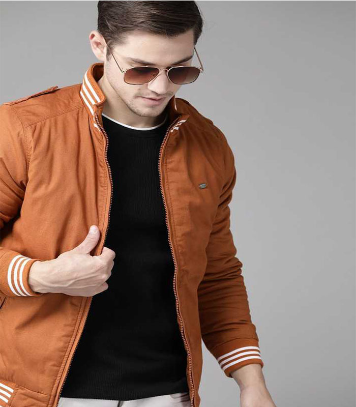 40% OFF on Roadster Men Navy Blue Solid Bomber Jacket on Myntra |  PaisaWapas.com