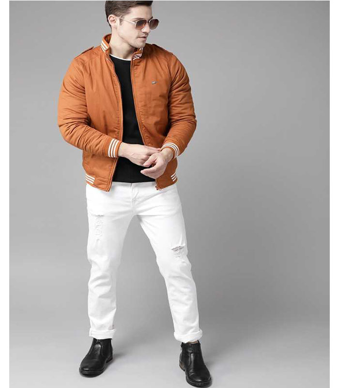 Buy The Roadster Lifestyle Co. Mock Collar Quilted Jacket - Jackets for Men  23070422 | Myntra